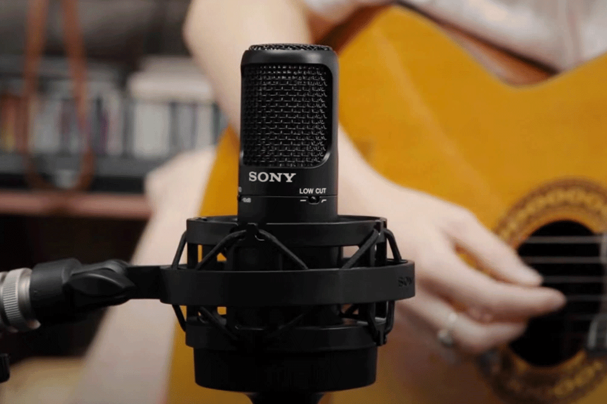 Enregistrement de guitare acoustique avec le Sony C80